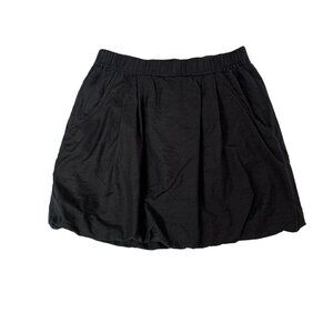 Loomstate Skirt XS Black Organic Cotton Pockets Eco Minimalist